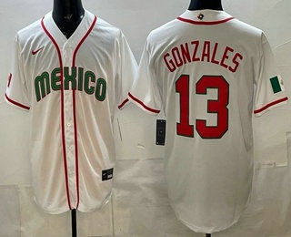 Mexico #13 Nick Gonzales White 2026 World Classic Cool Base Jersey