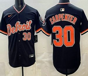 Detroit Tigers #30 Kerry Carpenter Navy Limited Jersey