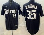 Detroit Tigers #35 Justin Verlander Black Limited Cool Base Stitched Jersey
