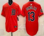 Detroit Tigers #13 Dillon Dingler Orange Limited Jersey