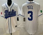 Italy #3 Kyle Teel White 2026 World Classic Cool Base Jersey