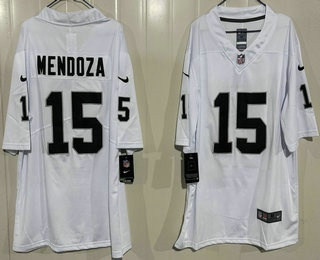 Las Vegas Raiders #15 Fernando Mendoza Limited White Vapor Jersey