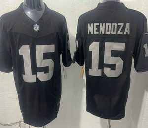 Las Vegas Raiders #15 Fernando Mendoza Limited Black FUSE Vapor Jersey