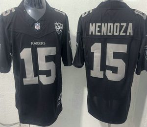 Las Vegas Raiders #15 Fernando Mendoza Limited Black Fashion FUSE Vapor Jersey