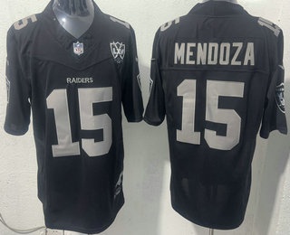 Las Vegas Raiders #15 Fernando Mendoza Limited Black Fashion FUSE Vapor Jersey