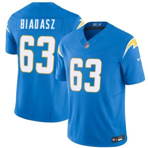 Los Angeles Chargers #63 Tyler Biadasz Blue 2026 F.U.S.E. Vapor Limited Stitched Jersey
