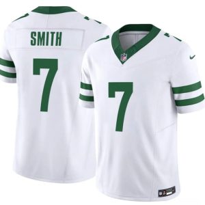 New York Jets #7 Geno Smith White 2025 F.U.S.E. Vapor Untouchable Limited Stitched Jersey