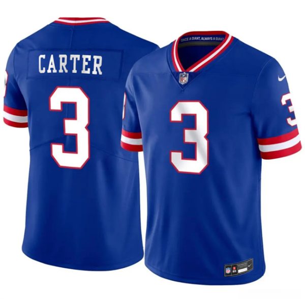 New York Giants #3 Abdul Carter Blue 2026 Classic Vapor Untouchable Limited Stitched Jersey