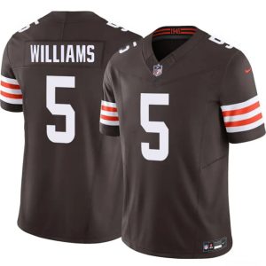 Cleveland Browns #5 Quincy Williams Brown 2026 F.U.S.E. Vapor Limited Stitched Jersey