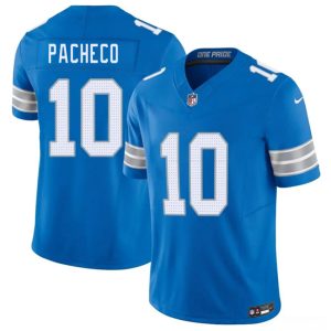 Detroit Lions #10 Isiah Pacheco Blue 2026 F.U.S.E. Vapor Limited Stitched Jersey