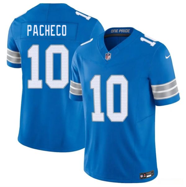 Detroit Lions #10 Isiah Pacheco Blue 2026 F.U.S.E. Vapor Limited Stitched Jersey