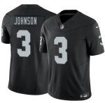 Las Vegas Raiders #3 Taron Johnson Black 2026 F.U.S.E. Vapor Untouchable Limited Stitched Jersey