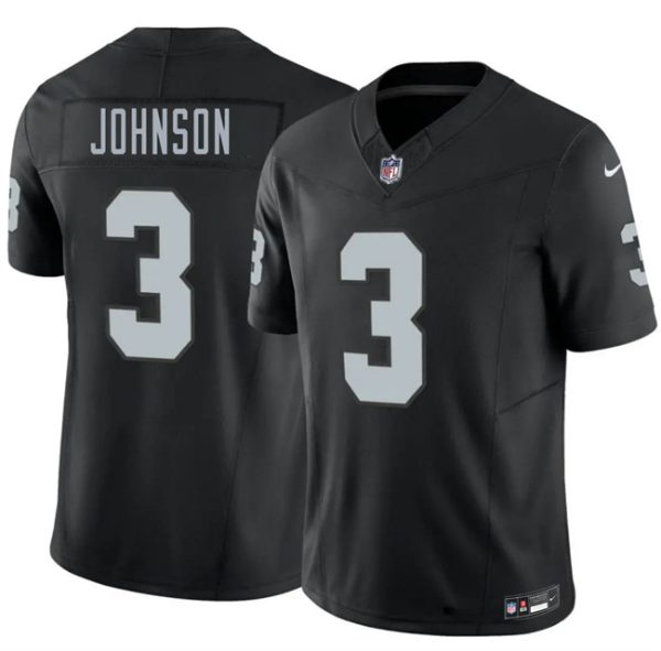 Las Vegas Raiders #3 Taron Johnson Black 2026 F.U.S.E. Vapor Untouchable Limited Stitched Jersey