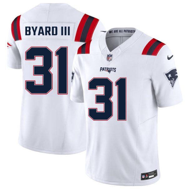 New England Patriots #31 Kevin Byard III White 2026 F.U.S.E. Vapor Limited Stitched Jersey