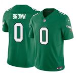 Philadelphia Eagles #0 Hollywood Brown Kelly Green 2026 F.U.S.E. Throwback Vapor Untouchable Limited Stitched Jersey