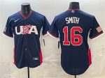 USA #16 Will Smith Navy 2026 World Classic Road Stadium Stitched Jersey