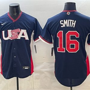 USA #16 Will Smith Navy 2026 World Classic Road Stadium Stitched Jersey