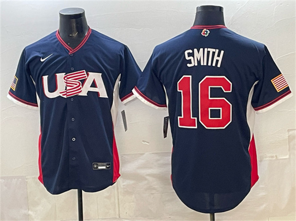 USA #16 Will Smith Navy 2026 World Classic Road Stadium Stitched Jersey