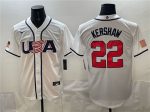 USA #22 Clayton Kershaw White 2026 World Classic Home Stadium Stitched Jersey