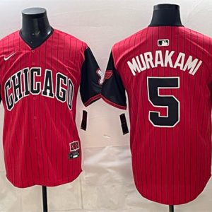 Chicago White Sox #5 Munetaka Murakami Red Black 2025 City Connect Limited Stitched Jersey