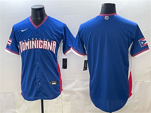 Dominican Republic Blank Royal 2026 World Classic Stadium Stitched Jersey