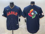 Japan Team Big Logo Navy 2026 World Classic Road Stadium Stitched Jersey