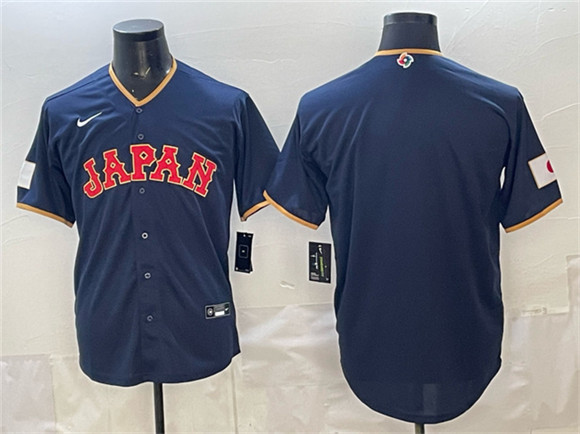 Japan Blank Navy 2026 World Classic Road Stadium Stitched Jersey