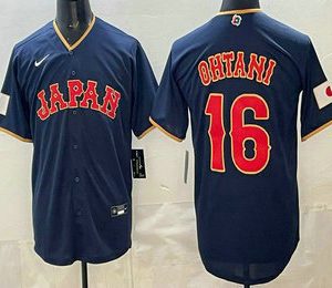 Japan #16 Shohei Ohtani Navy 2026 World Classic Cool Base Jersey