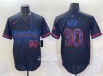 Toronto Blue Jays #30 Alejandro Kirk Navy 2024 City Connect Limited Stitched Jersey
