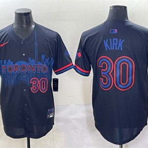 Toronto Blue Jays #30 Alejandro Kirk Navy 2024 City Connect Limited Stitched Jersey