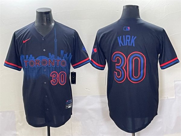 Toronto Blue Jays #30 Alejandro Kirk Navy 2024 City Connect Limited Stitched Jersey