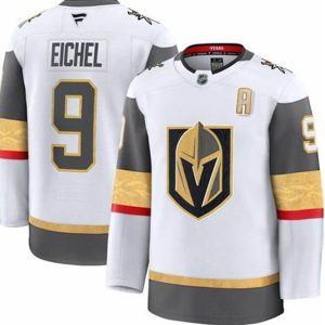 Vegas Golden Knights #9 Jack Eichel White With A Patch Authentic Jersey