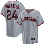 Cleveland Guardians #24 Chase DeLauter Gray Cool Base Limited Stitched Jersey