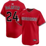 Cleveland Guardians #24 Chase DeLauter Red Cool Base Stitched Jersey
