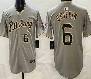Pittsburgh Pirates #6 Konnor Griffin Grey Limited Jersey
