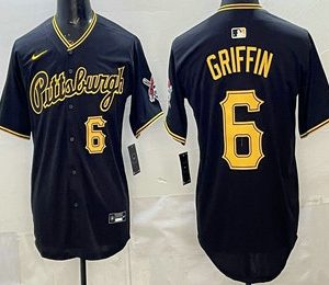Pittsburgh Pirates #6 Konnor Griffin Black Alternate Limited Jersey
