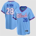 Atlanta Braves #28 Matt Olson Powder Blue 2026 City Connect Stadium Stitched Jersey