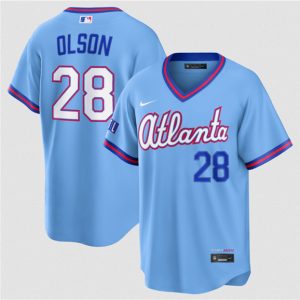 Atlanta Braves #28 Matt Olson Powder Blue 2026 City Connect Stadium Stitched Jersey