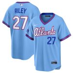 Atlanta Braves #27 Austin Riley Powder Blue 2026 City Connect Stadium Stitched Jersey