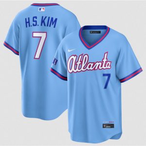 Atlanta Braves #7 Ha-Seong Kim Powder Blue 2026 City Connect Stadium Stitched Jersey