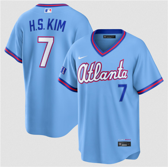 Atlanta Braves #7 Ha-Seong Kim Powder Blue 2026 City Connect Stadium Stitched Jersey