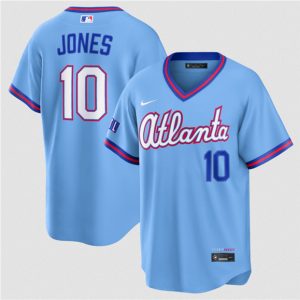 Atlanta Braves #10 Chipper Jones Powder Blue 2026 City Connect Stadium Stitched Jersey