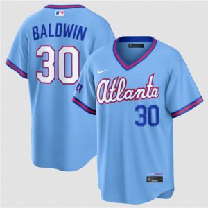 Atlanta Braves #30 Drake Baldwin Powder Blue 2026 City Connect Stadium Stitched Jersey
