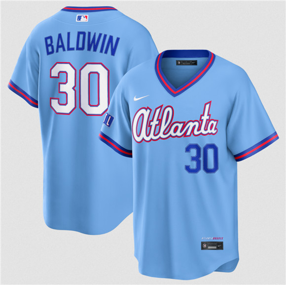 Atlanta Braves #30 Drake Baldwin Powder Blue 2026 City Connect Stadium Stitched Jersey