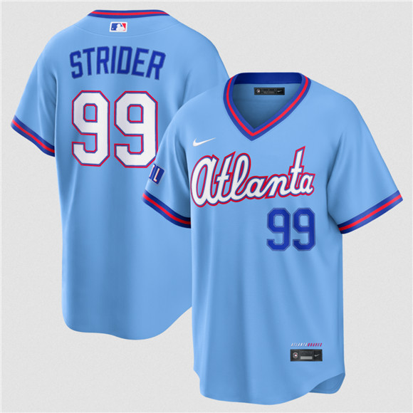 Atlanta Braves #99 Spencer Strider Powder Blue 2026 City Connect Stadium Stitched Jersey