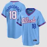 Atlanta Braves #18 Mike Yastrzemski Powder Blue 2026 City Connect Stadium Stitched Jersey
