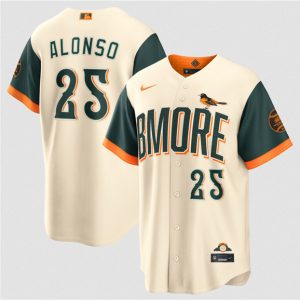 Baltimore Orioles #25 Pete Alonso Natural 2026 City Connect Stadium Stitched Jersey