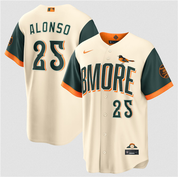 Baltimore Orioles #25 Pete Alonso Natural 2026 City Connect Stadium Stitched Jersey