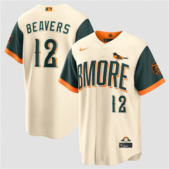 Baltimore Orioles #12 Dylan Beavers Natural 2026 City Connect Stadium Stitched Jersey
