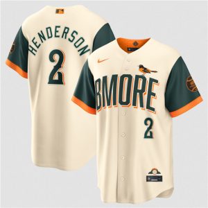 Baltimore Orioles #2 Gunnar Henderson Natural 2026 City Connect Stadium Stitched Jersey